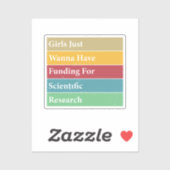 科学の研究のために資金を得たいと思う女の子 シール (シート)