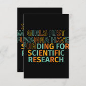 科学の研究のために資金を得たいと思う女の子 招待状 (正面/裏面)