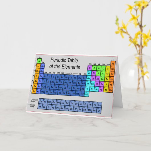 科学の要素の表ギフト カード (黄色い花)
