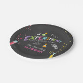 科学の誕生日の紙皿の実験の実験室の女の子 ペーパープレート (アングル)