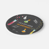 科学の誕生日の紙皿の実験の実験室の男の子 ペーパープレート (アングル)