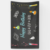 科学の誕生日バナー実験ラボパーティーボーイ 横断幕 (縦)