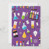 科学の誕生日パーティーの研究室の子供の招待 招待状 (裏面)