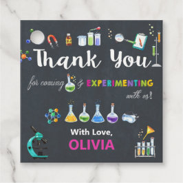 科学の誕生日パーティーガールありがとう フェイバータグ