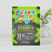 科学の誕生日パーティー招待状 - マッドサイエンティスト 招待状 (スタンド正面)