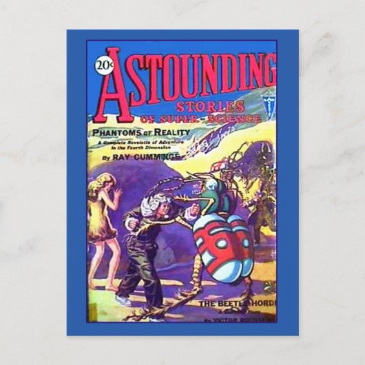 科学の驚くべきすごい物語1930年1月 ポストカード (正面)