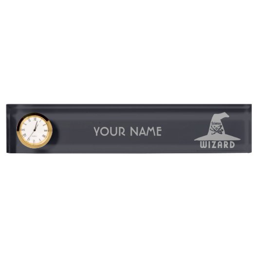 科学の魔法使いのカスタムな色の名札 デスクネームプレート (正面)