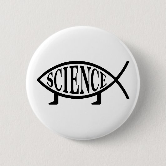 科学の魚 缶バッジ (正面)