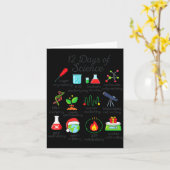 科学の12日間 楽しい科学の先生 クリスマス カード (黄色い花)