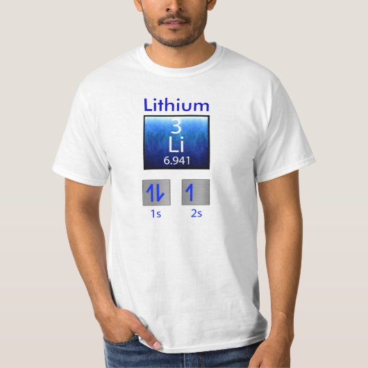 科学のTシャツ: リチウム Tシャツ (正面)