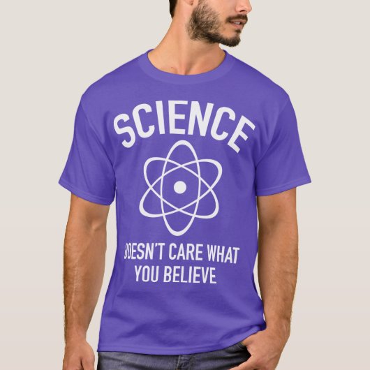 科学はあなたの信じるものなどおかまいなし少年 Tシャツ (正面)