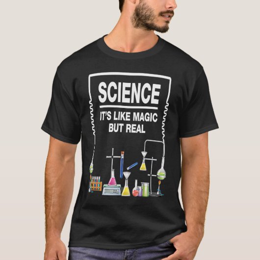 科学はまるで魔法のようだけど実在する Tシャツ (正面)