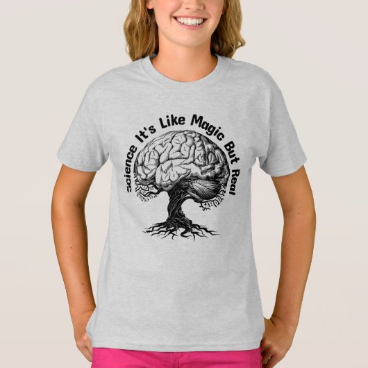 科学はまるで魔法のようだけど本当にある Tシャツ (正面)