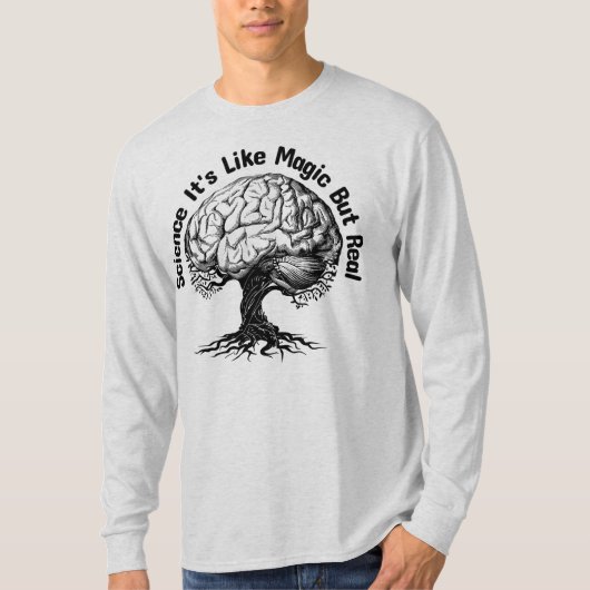 科学はまるで魔法のようだけど本当にある Tシャツ (正面)