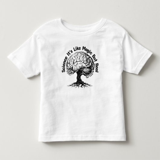 科学はまるで魔法のようだけど現実 トドラーTシャツ (正面)