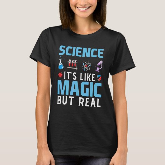 科学はまるで魔法のよう 実は数学のコスチューム マ Tシャツ (正面)