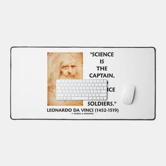 科学はダ・ヴィンチの練習兵隊長である デスクマット (キーボード&マウス)