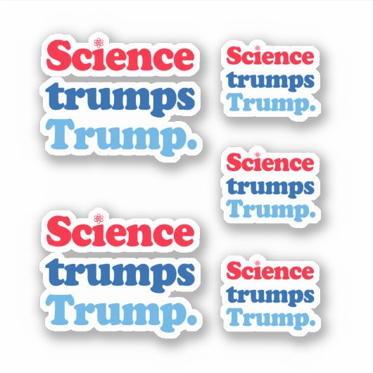 科学はトランプを切り札にする シール (正面)