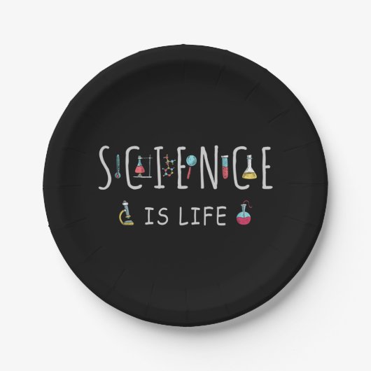 科学は人生 ペーパープレート (正面)
