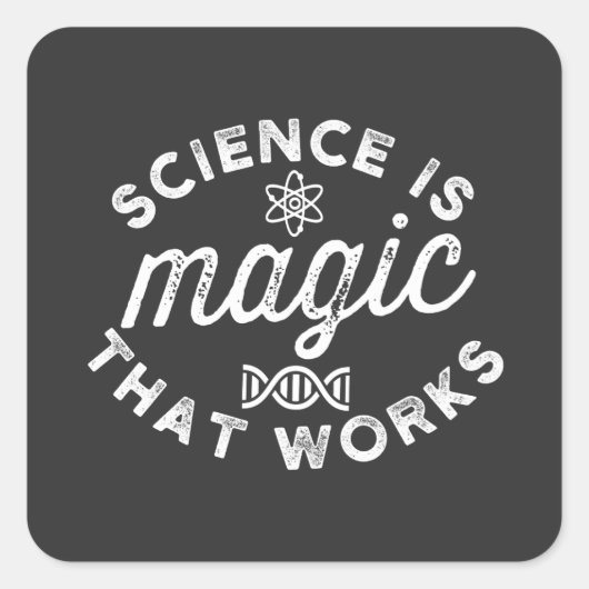 科学は働く魔法 スクエアシール (正面)