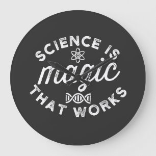 科学は働く魔法 ラージ壁時計