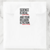 科学は実在で、あなたの宗教は虚構である ラウンドシール (バッグ)