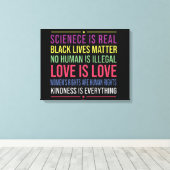 科学は実在愛は愛であり、黒人生活は愛 キャンバスプリント (インサイチュ (ウッドフロア))
