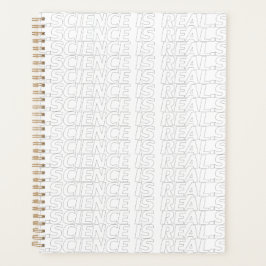 科学は実在白黒のモダンタイポグラフィ プランナー手帳