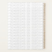 科学は実在白黒のモダンタイポグラフィ プランナー手帳 (裏面)