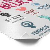 科学は実在黒い生活は問題の愛は愛 フォトプリント            (角)