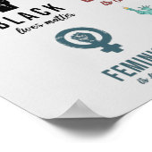 科学は実在黒い生活は問題の愛は愛 ポスター (角)