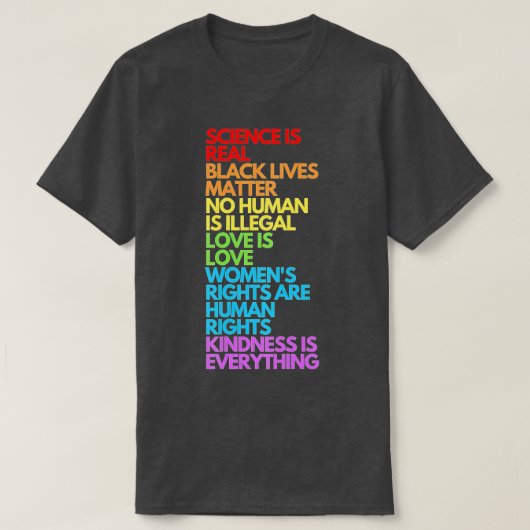 科学は実在黒生命の問題プライド月(1) Tシャツ (デザイン正面)