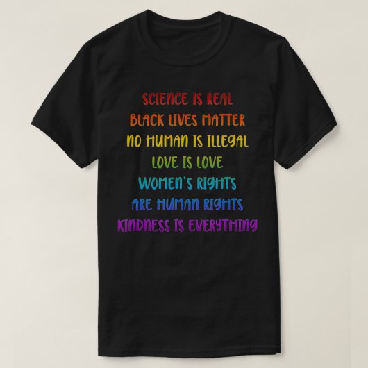 科学は実在黒生命の問題プライド月(1) Tシャツ (デザイン正面)