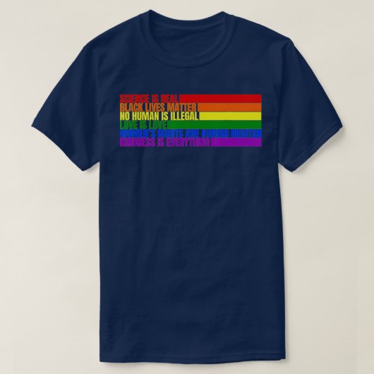 科学は実在黒生命の問題プライド月(5) Tシャツ (デザイン正面)