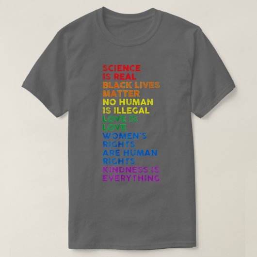 科学は実在黒生命の問題プライド月(5) Tシャツ (デザイン正面)