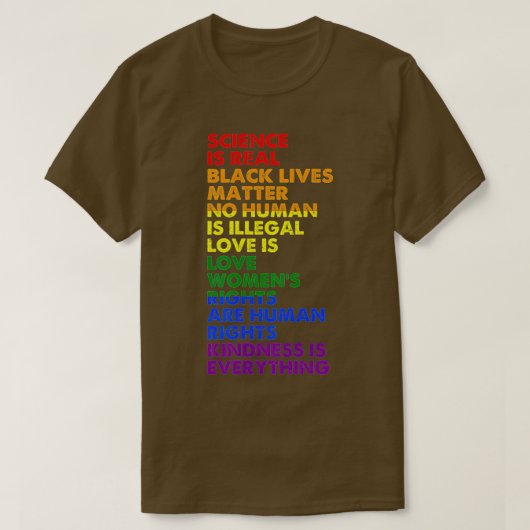科学は実在黒生命の問題プライド月(8) Tシャツ (デザイン正面)