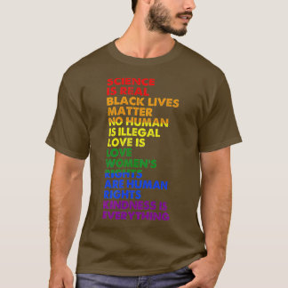 科学は実在黒生命の問題プライド月(8) Tシャツ