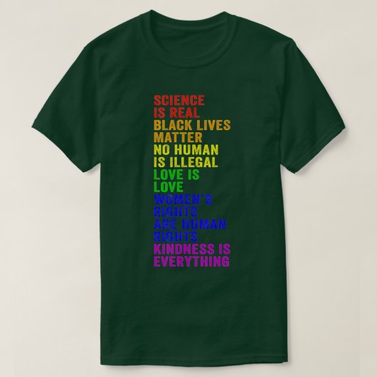 科学は実在黒生命の問題プライド月(8) Tシャツ (デザイン正面)