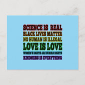 科学は実在黒衆問題 ポストカード (正面)