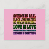 科学は実在黒衆問題 ポストカード (正面)