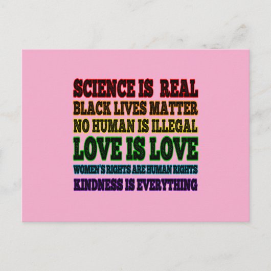 科学は実在黒衆問題 ポストカード (正面)