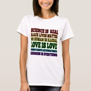 科学は実在黒衆問題 Tシャツ