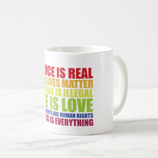 科学は実在黒衆問題LGBTプライド コーヒーマグカップ (正面右)