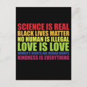 科学は実在黒衆問題LGBTプライド シーズンポストカード (正面)