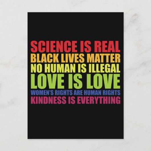 科学は実在黒衆問題LGBTプライド シーズンポストカード (正面)