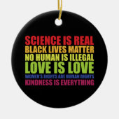 科学は実在黒衆問題LGBTプライド セラミックオーナメント (正面)