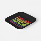 科学は実在黒衆問題LGBTプライド ペーパープレート (傾斜あり)