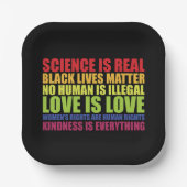 科学は実在黒衆問題LGBTプライド ペーパープレート (正面)