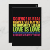 科学は実在黒衆問題LGBTプライド ポストカード (正面/裏面)