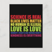 科学は実在黒衆問題LGBTプライド ポストカード (正面)